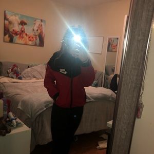 Red and black nike windbreaker